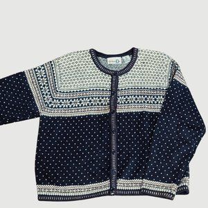 Paul Harris Design Fair Isle PHD Vintage Knit Cardigan Sweater Size M EUC